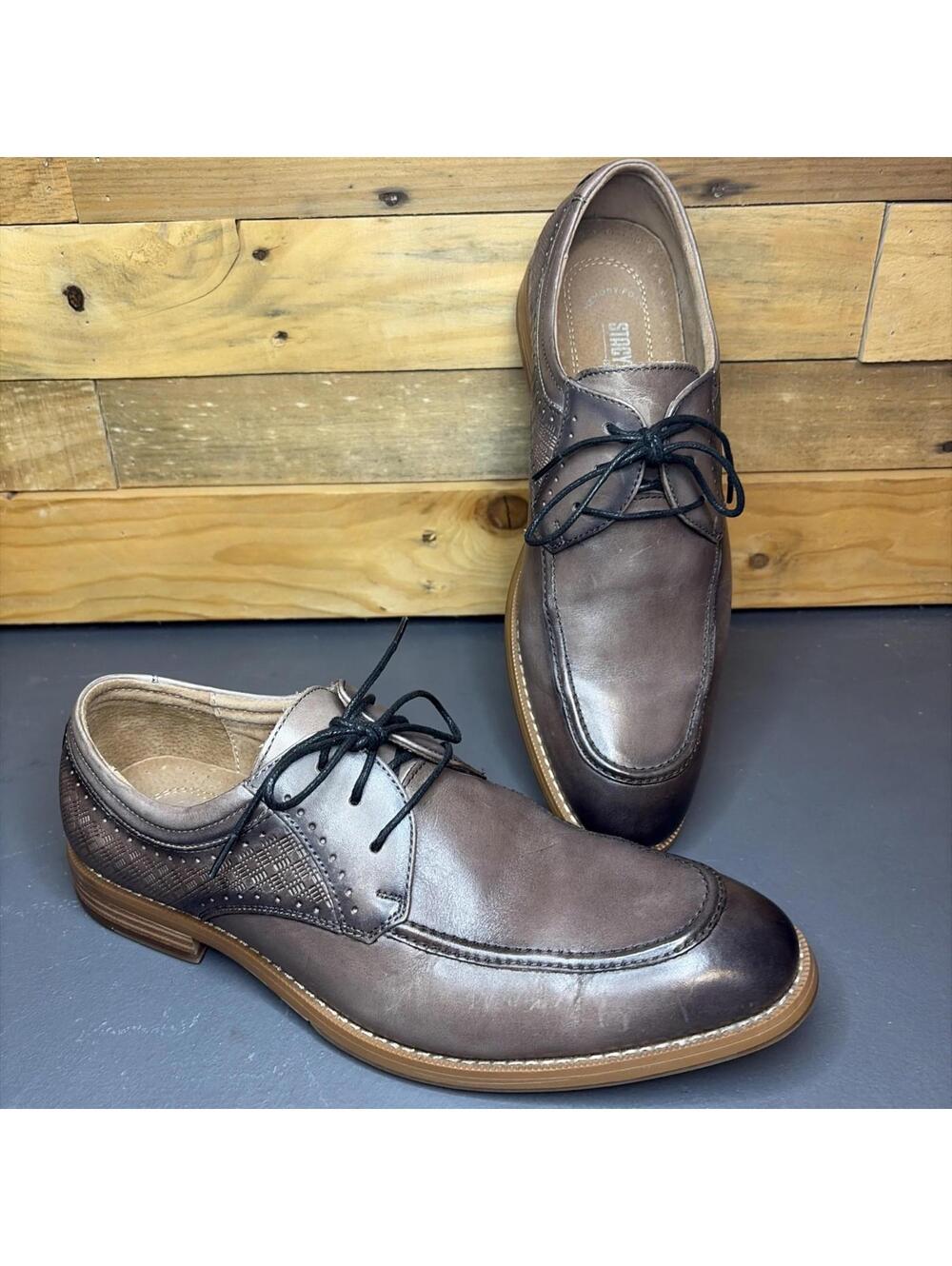 Stacy Adams Dress Shoes Men’s 8.5 Two Tone Wedding Office Sleek Business Derby
